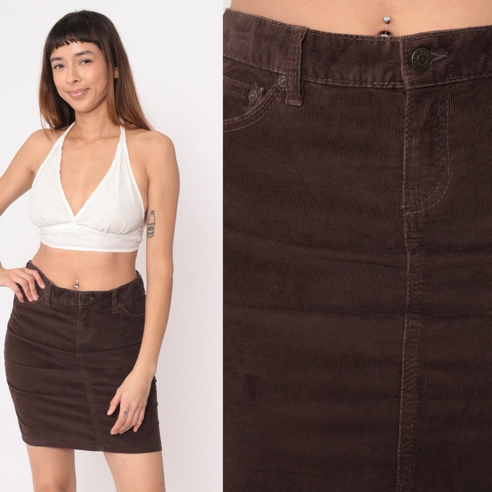 GAP Stretch Brown Pencil Skirt